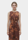 Lyocell Cutout Dress Rosewood