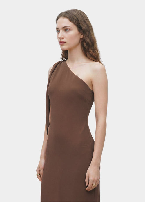 Asymmetric Strap Dress Midnight Indigo